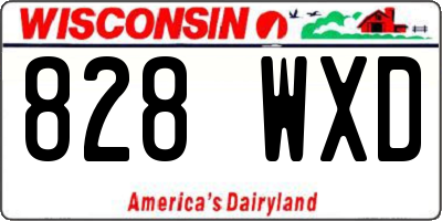 WI license plate 828WXD