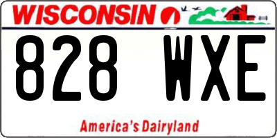 WI license plate 828WXE