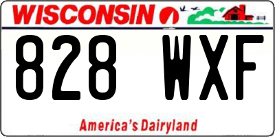 WI license plate 828WXF