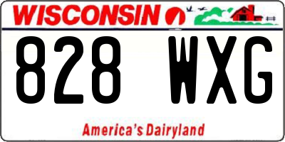 WI license plate 828WXG