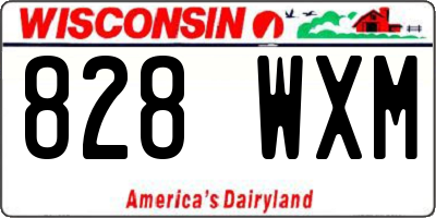 WI license plate 828WXM