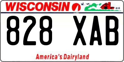 WI license plate 828XAB