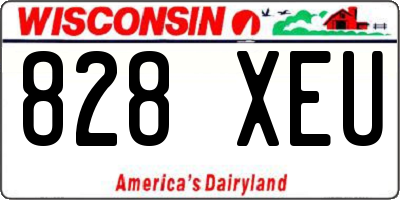 WI license plate 828XEU