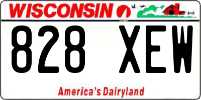 WI license plate 828XEW