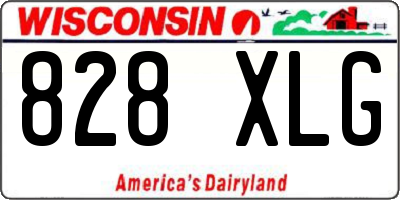 WI license plate 828XLG