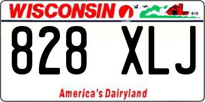 WI license plate 828XLJ