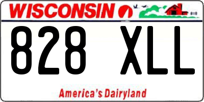 WI license plate 828XLL