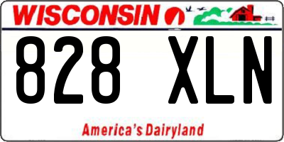 WI license plate 828XLN