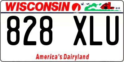 WI license plate 828XLU