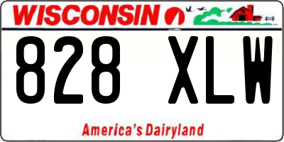 WI license plate 828XLW
