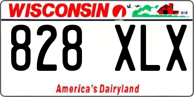 WI license plate 828XLX