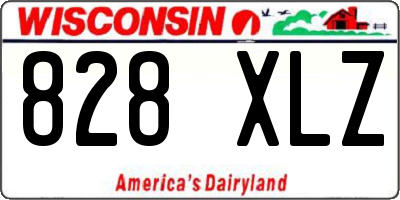 WI license plate 828XLZ