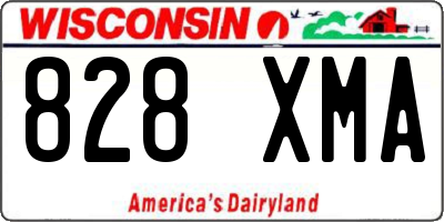 WI license plate 828XMA
