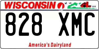 WI license plate 828XMC
