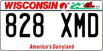 WI license plate 828XMD