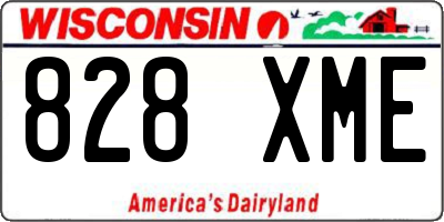 WI license plate 828XME