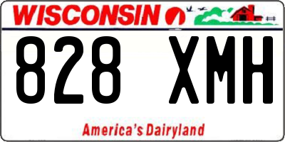 WI license plate 828XMH