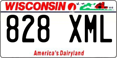 WI license plate 828XML