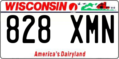 WI license plate 828XMN