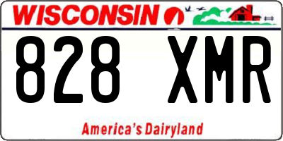 WI license plate 828XMR