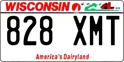 WI license plate 828XMT