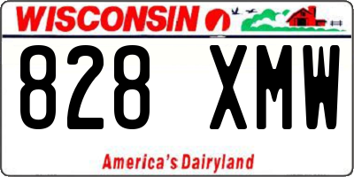 WI license plate 828XMW