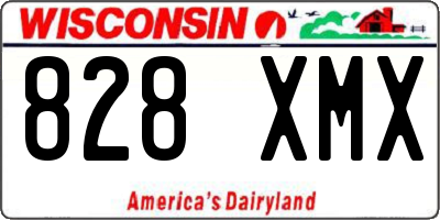 WI license plate 828XMX