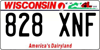 WI license plate 828XNF