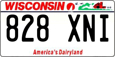WI license plate 828XNI