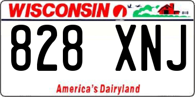WI license plate 828XNJ