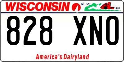 WI license plate 828XNO