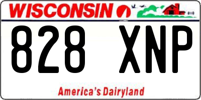 WI license plate 828XNP