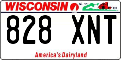 WI license plate 828XNT