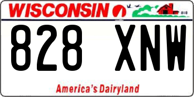 WI license plate 828XNW