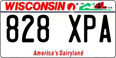 WI license plate 828XPA