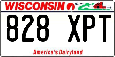 WI license plate 828XPT