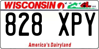 WI license plate 828XPY