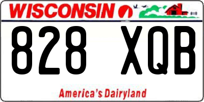 WI license plate 828XQB