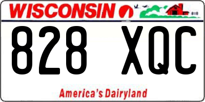 WI license plate 828XQC