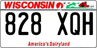 WI license plate 828XQH