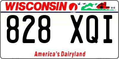 WI license plate 828XQI