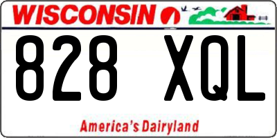 WI license plate 828XQL