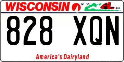 WI license plate 828XQN