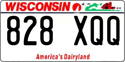 WI license plate 828XQQ