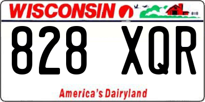 WI license plate 828XQR