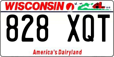 WI license plate 828XQT