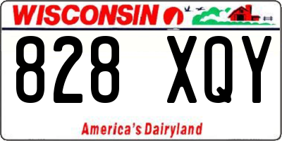 WI license plate 828XQY