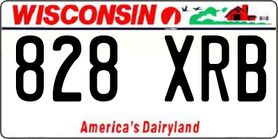 WI license plate 828XRB