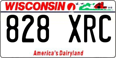 WI license plate 828XRC