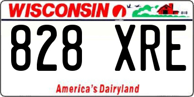 WI license plate 828XRE